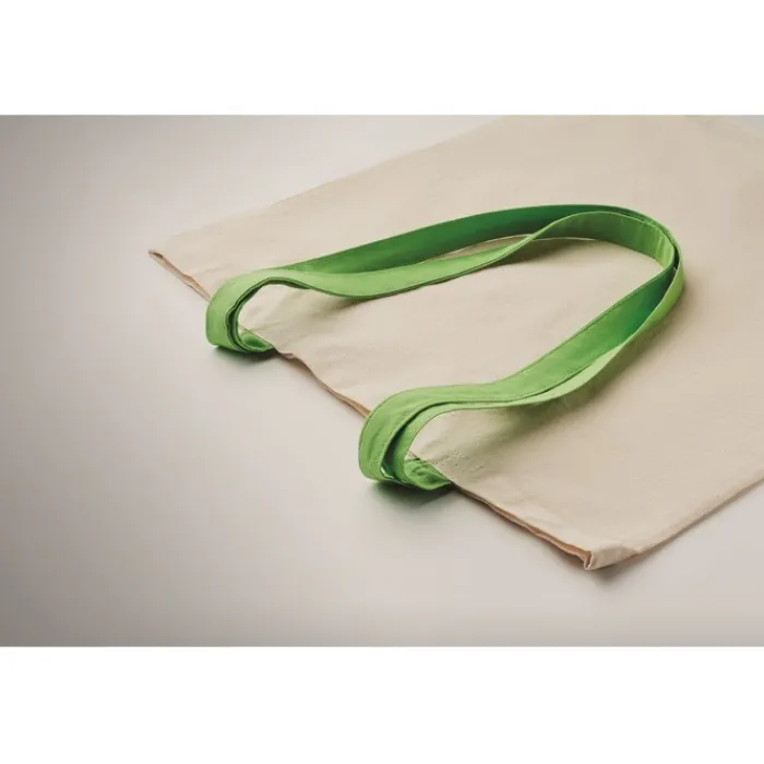 Gift Campaign Borsa per la spesa in cotone da 140 gr/m² con manici lunghi colorati> Shopper In Cotone Personalizzate