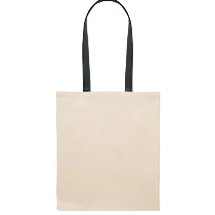 Gift Campaign Borsa per la spesa in cotone da 140 gr/m² con manici lunghi colorati> Shopper In Cotone Personalizzate