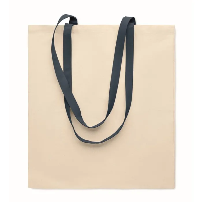 Gift Campaign Borsa per la spesa in cotone da 140 gr/m² con manici lunghi colorati> Shopper In Cotone Personalizzate