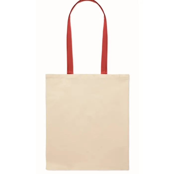 Gift Campaign Borsa per la spesa in cotone da 140 gr/m² con manici lunghi colorati> Shopper In Cotone Personalizzate