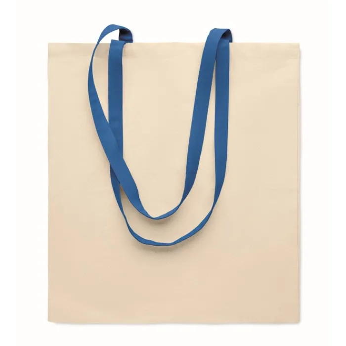Gift Campaign Borsa per la spesa in cotone da 140 gr/m² con manici lunghi colorati> Shopper In Cotone Personalizzate