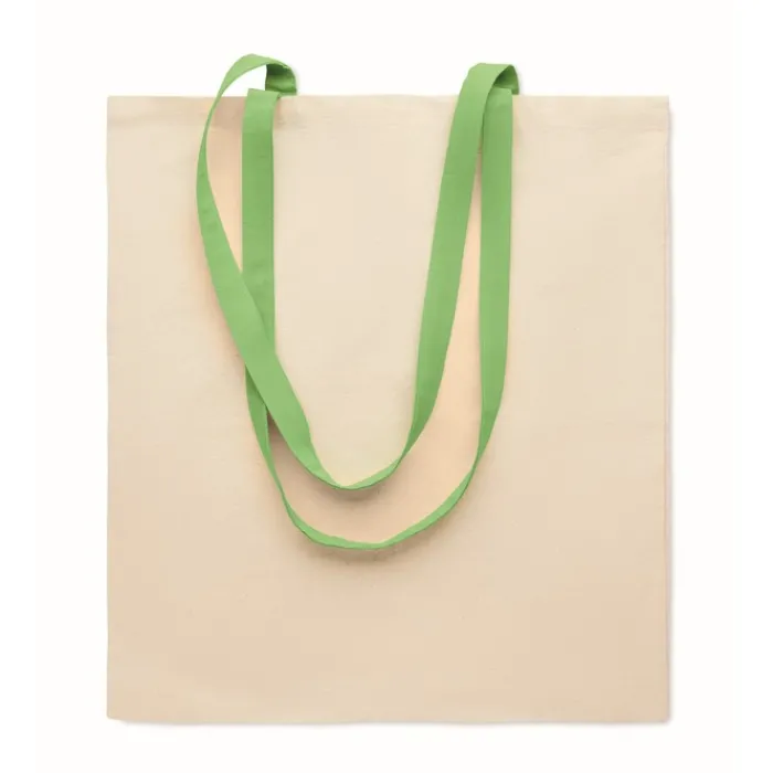 Gift Campaign Borsa per la spesa in cotone da 140 gr/m² con manici lunghi colorati> Shopper In Cotone Personalizzate