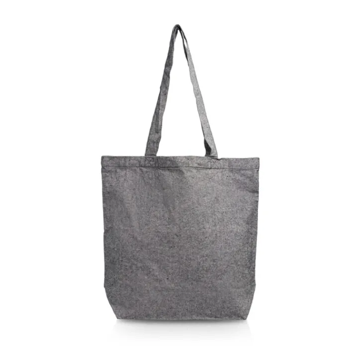 Gift Campaign Borsa pieghevole in cotone riciclato con tasca interna 190 g/m2> Shopper In Cotone Personalizzate