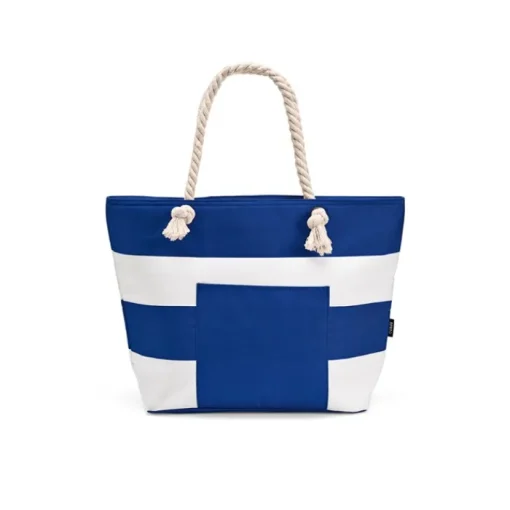 Gift Campaign Borsa termica a righe in rPET con manici in cotone riciclato da 15l> Borse Termiche