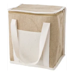 Gift Campaign Borsa termica in juta con tasca frontale in cotone personalizzabile><noscript><img width=