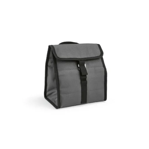 Gift Campaign Borsa termica in rPET con finiture nere e chiusura con patta e fibbia> Borse Termiche