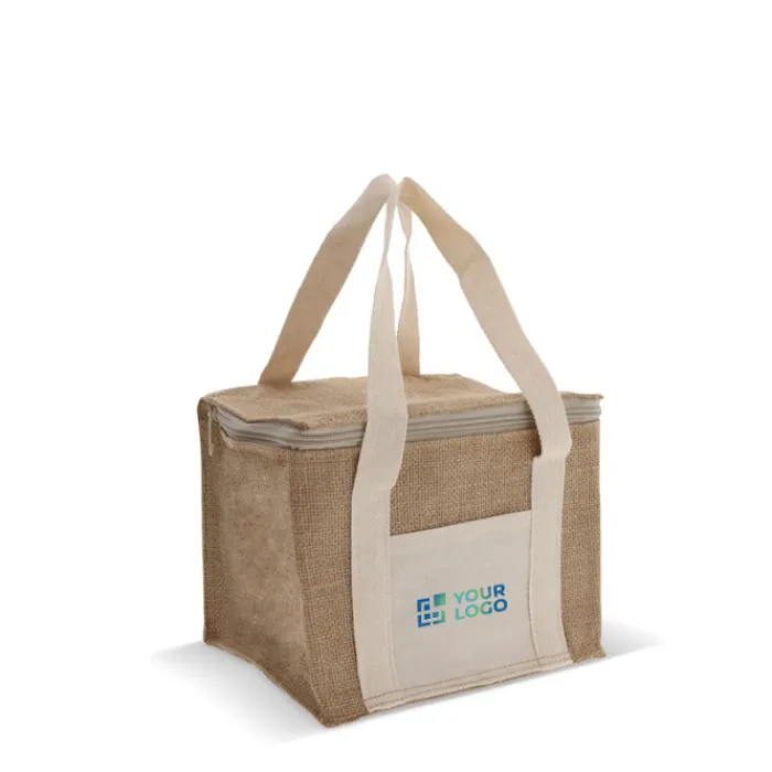 Gift Campaign Borsa termica in un mix di juta e cotone adatta per 6 lattine> Borse Termiche|Borse In Juta