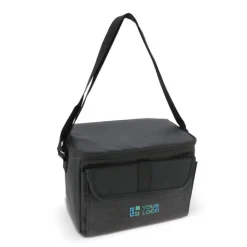 Gift Campaign Borsa termica nera promozionale in rPET con tracolla regolabile da 8l></noscript> Borse Termiche