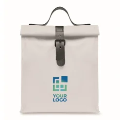 Gift Campaign Borsa termica rolltop in poliestere con manico e chiusura in pelle></noscript> Borse Termiche