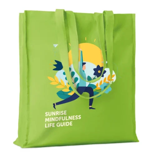 Gift Campaign Borse cotone aziendali manici lunghi e soffietto 140 g/m2 Eco Max Colour> Tote Bag Personalizzate|Shopper In Cotone Personalizzate
