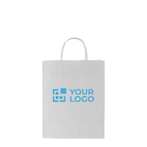 Gift Campaign Borse di carta personalizzate piccole dimensioni bianche Eco Mall Mini> Buste Di Carta
