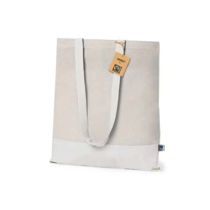Gift Campaign Borse in cotone con logo commercio solidale 140 g/m2 Duo FairTrade> Shopper In Cotone Personalizzate