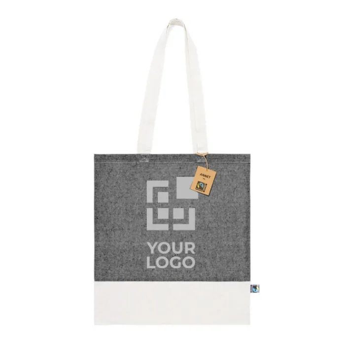 Gift Campaign Borse in cotone con logo commercio solidale 140 g/m2 Duo FairTrade> Shopper In Cotone Personalizzate