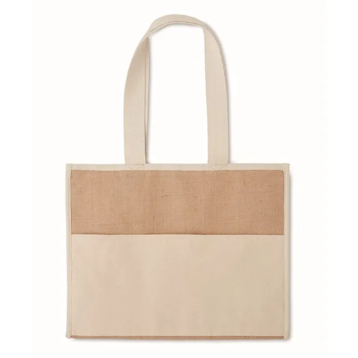 Gift Campaign Borse in juta e canvas personalizzate chiusura in velcro RealFood> Borse In Juta