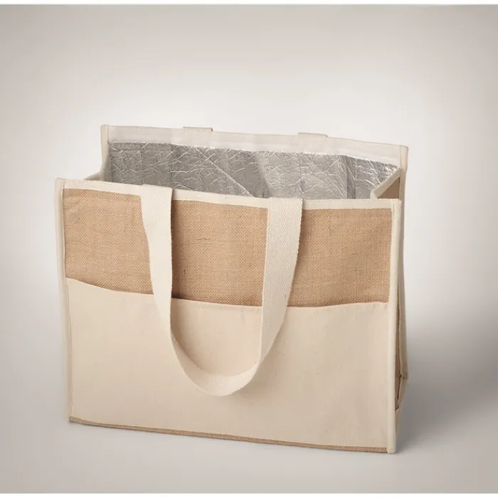 Gift Campaign Borse in juta e canvas personalizzate chiusura in velcro RealFood> Borse In Juta