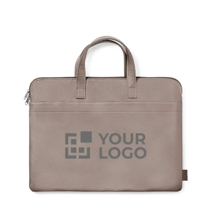 Gift Campaign Borse per ufficio personalizzate in pelle riciclata tasca frontale Recycled Leather> Ventiquattrore Personalizzate