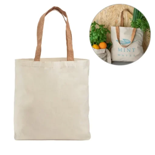 Gift Campaign Borse shopper personalizzate manici in sughero 180 g/m2 Corkstyle> Tote Bag Personalizzate|Shopper In Cotone Personalizzate
