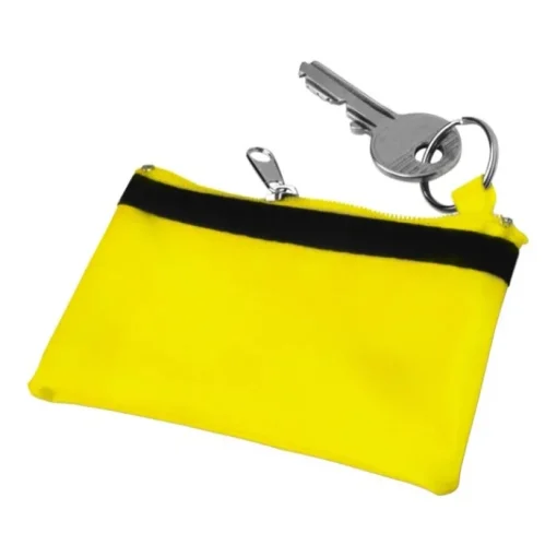 Gift Campaign Borsellino personalizzato in nylon con chiusura a zip nera> Portafogli
