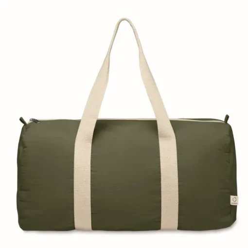 Gift Campaign Borsone con tasca laterale in cotone e poliestere riciclato 320 g/m²> Borse Da Viaggio