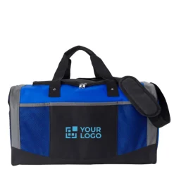 Gift Campaign Borsone sportivo a tre colori in poliestere 600D con tasche a rete></noscript> Borse Da Palestra