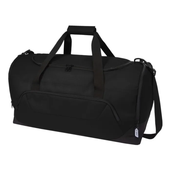 Gift Campaign Borsone viaggio con logo riciclato ampio scomparto e tracolla Sport> Gadget Palestra|Borse Da Viaggio