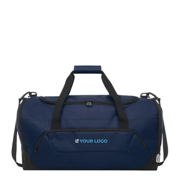 Gift Campaign Borsone viaggio con logo riciclato ampio scomparto e tracolla Sport> Gadget Palestra|Borse Da Viaggio
