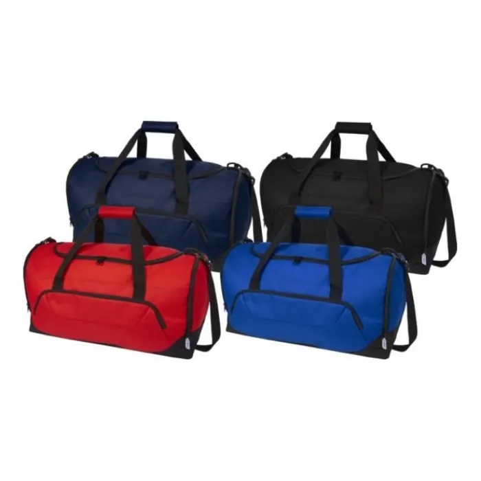 Gift Campaign Borsone viaggio con logo riciclato ampio scomparto e tracolla Sport> Gadget Palestra|Borse Da Viaggio