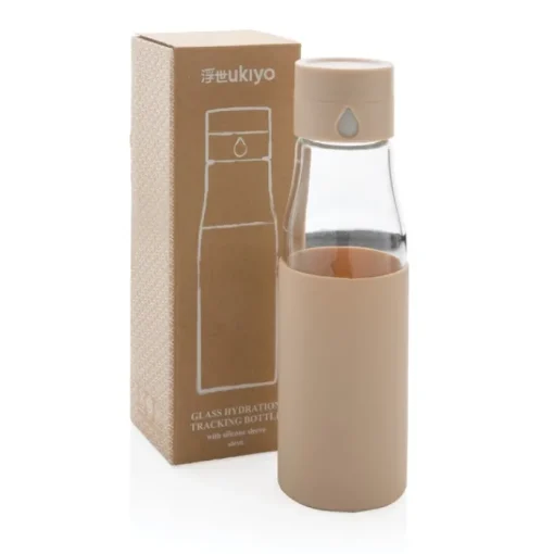 Gift Campaign Bottiglia con monitoraggio dell'idratazione 600ml Crystal Ukiyo> Borracce In Vetro