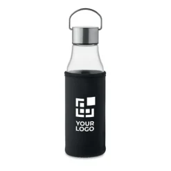 Gift Campaign Bottiglia di vetro con custodia e tappo antifuga in acciaio inox></noscript> Borracce In Vetro