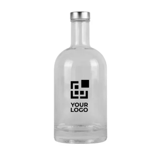 Gift Campaign Bottiglia di vetro personalizzata con tappo in alluminio da 750ml> Borracce In Vetro