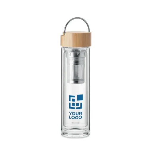 Gift Campaign Bottiglia di vetro promozionale con infusore da 400ml Tea Catch> Borracce Termiche|Borracce In Vetro