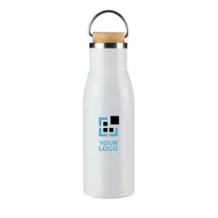 Gift Campaign Bottiglia in acciaio inox riciclato con tappo in bambù 500ml><noscript><img width=