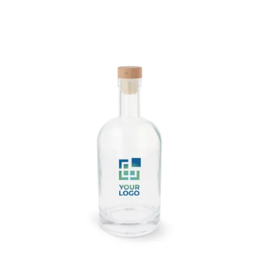 Gift Campaign Bottiglia piccola in vetro con tappo a pressione in legno FSC 500ml> Borracce In Vetro