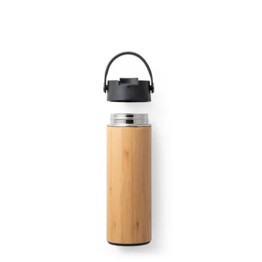 Gift Campaign Bottiglia termica personalizzata in acciaio e bambù da 440ml Bamboo> Borracce Termiche|Borracce Di Metallo