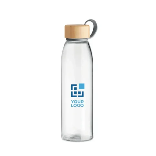 Gift Campaign Bottiglietta promozionale in vetro e bambú 500ml Crystal Fjord> Gadget Ecologici|Borracce In Vetro