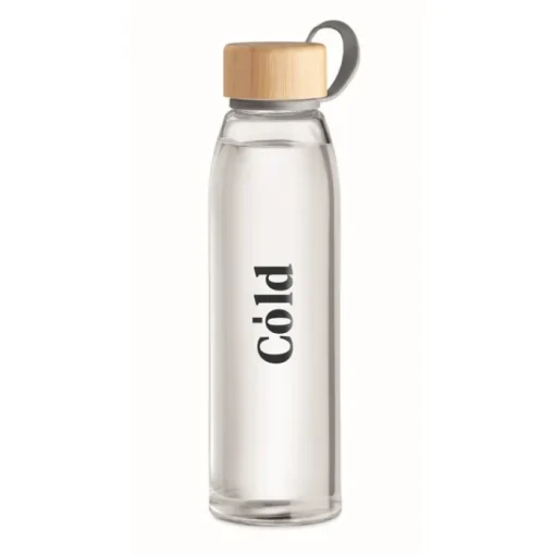 Gift Campaign Bottiglietta promozionale in vetro e bambú 500ml Crystal Fjord> Gadget Ecologici|Borracce In Vetro