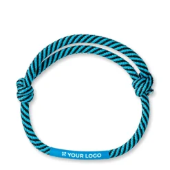 Gift Campaign Braccialetto cilindrico bicolore regolabile in poliestere con logo Cord></noscript> Braccialetti Pubblicitari