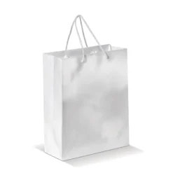 Gift Campaign Busta di carta laminata da 200g/m2 colorata con manici in corda> Buste Di Carta