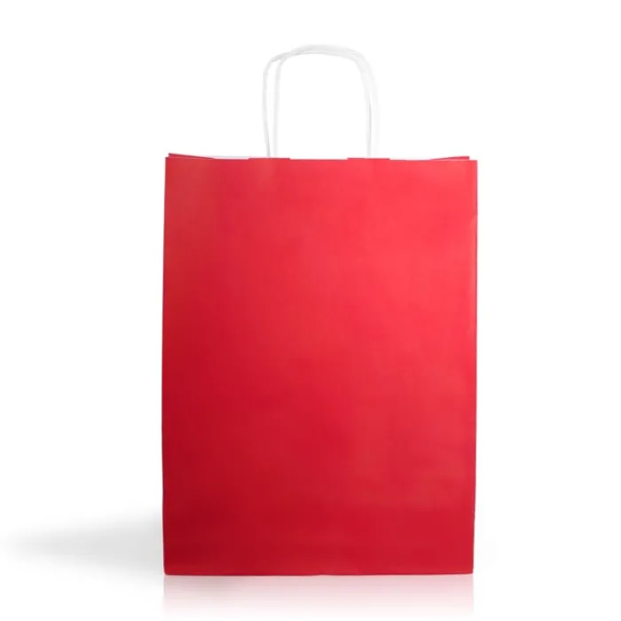 Gift Campaign Busta di vari colori con manici corti in carta kraft da 90 g/m2> Buste Di Carta