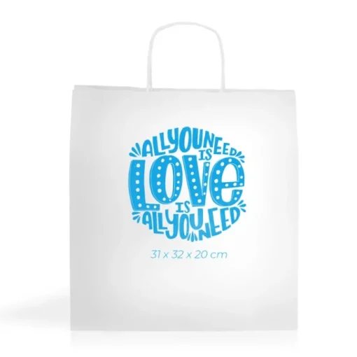 Gift Campaign Busta ecologica con logo ideale per regali in carta kraft da 115 g/m2> Buste Di Carta