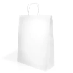 Gift Campaign Busta grande con manici resistenti in carta kraft bianca da 100 g/m2> Buste Di Carta