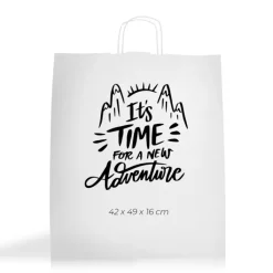 Gift Campaign Busta grande con manici resistenti in carta kraft bianca da 100 g/m2><noscript><img width=