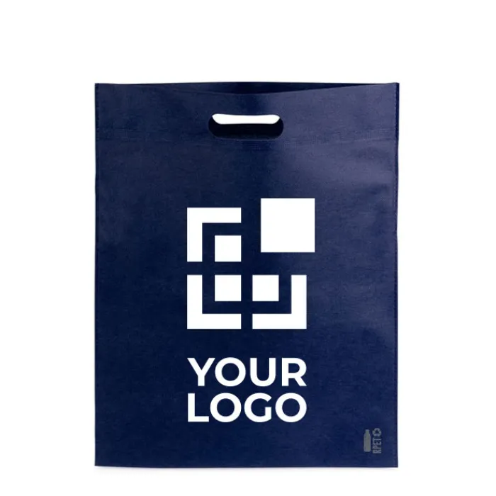 Gift Campaign Buste con logo in tessuto non tessuto resistenza 3 kg 70 g/m2 MiniMart RPET> Shopper Tnt