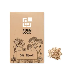 Gift Campaign Bustina di carta kraft personalizzata con semi di fiori d'ape Bee></noscript> Vasetti Con Semi
