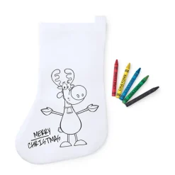 Gift Campaign Calza della Befana con disegno prestampato colorabile Merry Christmas></noscript> Gadget Natalizi