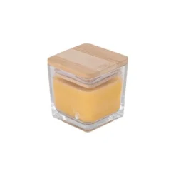 Gift Campaign Candela di cera d'api e vegetale con disegno di un'ape sul barattolo></noscript> Candele