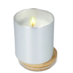 Gift Campaign Candela in cera vegetale barattolo di alluminio riciclato metallizzato></noscript> Candele
