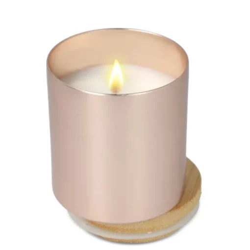 Gift Campaign Candela in cera vegetale barattolo di alluminio riciclato metallizzato> Candele