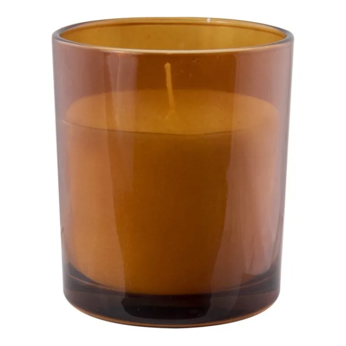 Gift Campaign Candela in paraffina e cera vegetale in vasetto di vetro colorato 120g> Candele