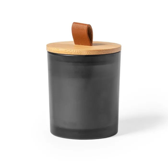 Gift Campaign Candela profumata in vasetto di vetro con coperchio in bambù Fragrant> Candele